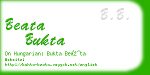 beata bukta business card